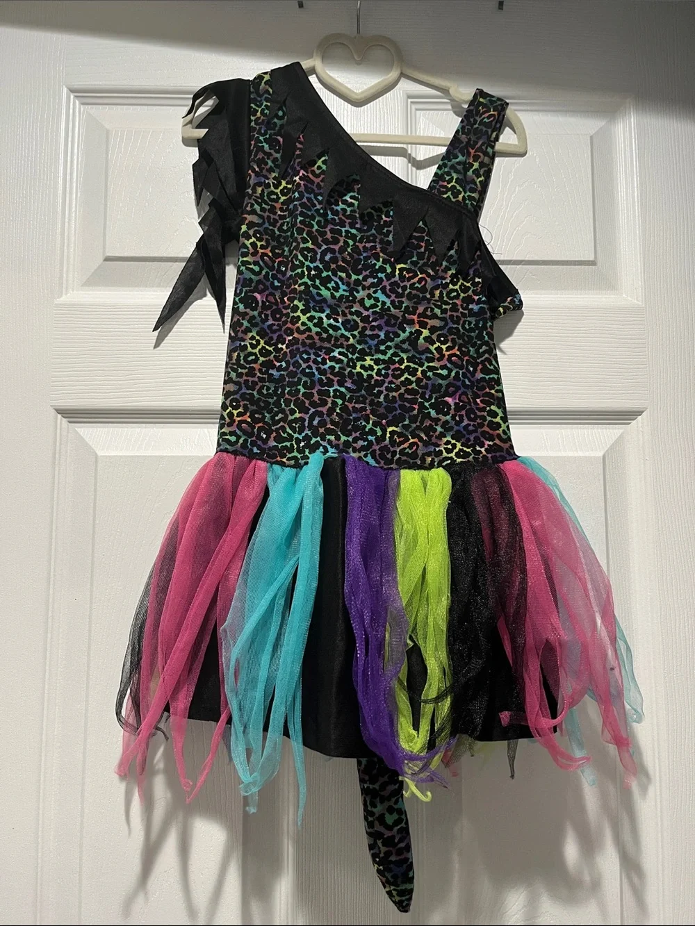 Spirit Halloween Neon Leopard Tulle Cat Costume Like New!